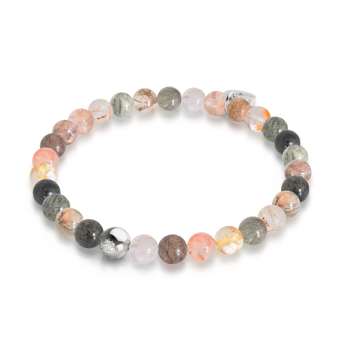 Quartz des bois | Argent | Bracelet de perles de pierres précieuses curatives